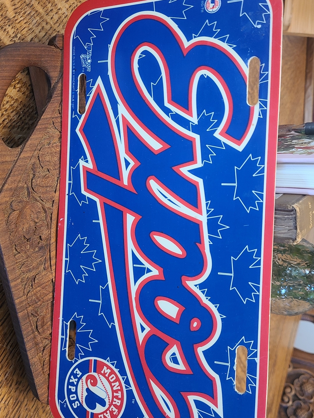 Montreal Expos Retro License Plate - Blue & Red